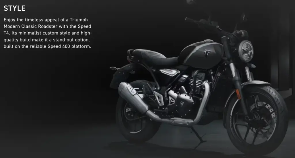 Triumph Speed T4 350cc India Features